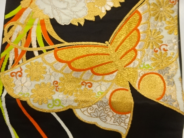 7344426: JAPANESE KIMONO / ANTIQUE FUKURO OBI / SILK / WOVEN